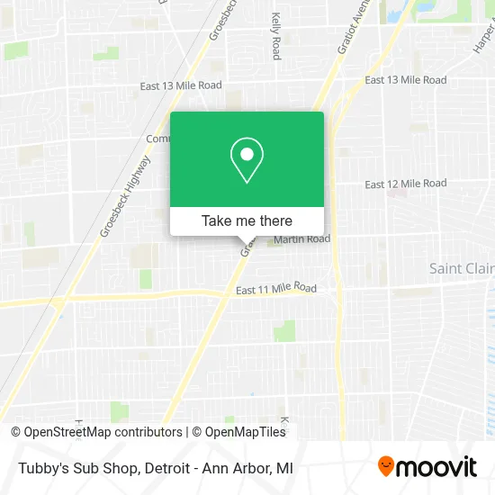 Tubby's Sub Shop map