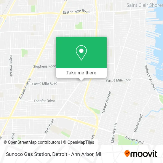 Sunoco Gas Station map