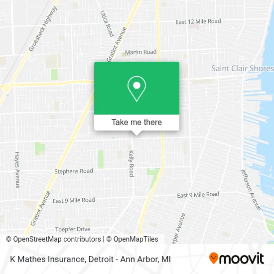 K Mathes Insurance map
