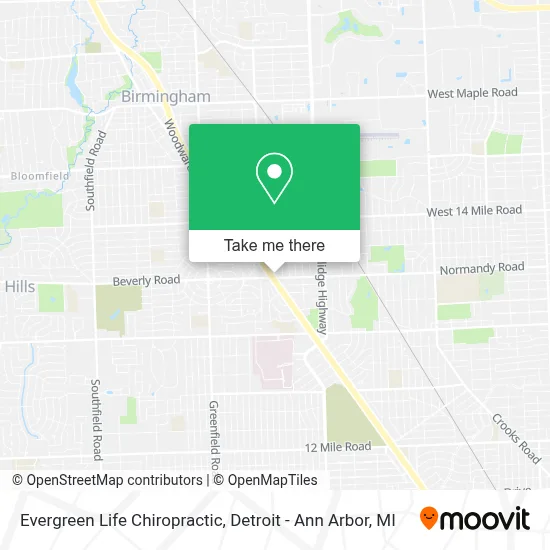 Evergreen Life Chiropractic map