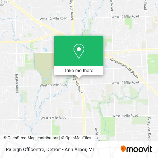 Raleigh Officentre map