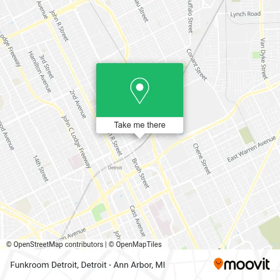 Funkroom Detroit map