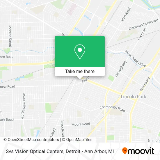 Svs Vision Optical Centers map