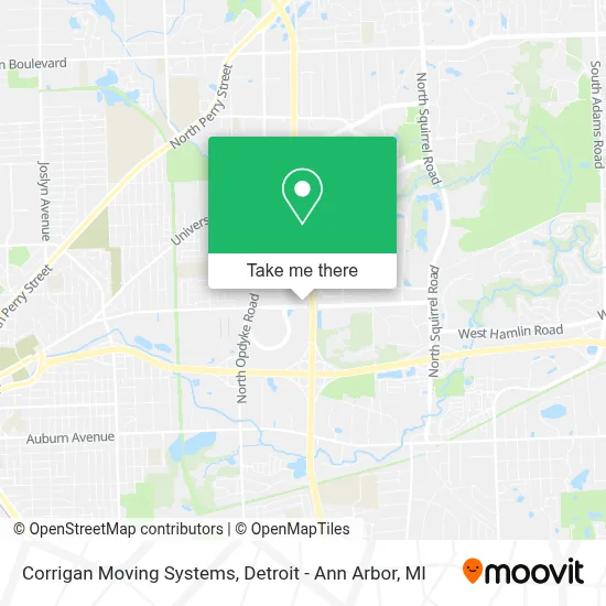 Corrigan Moving Systems map
