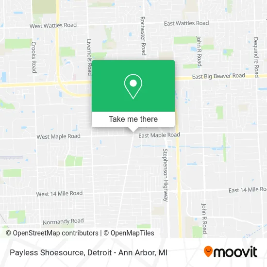 Payless Shoesource map