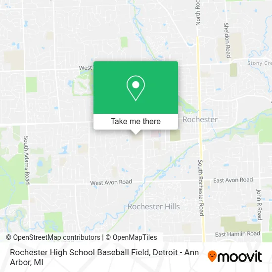Rochester High School Baseball Field map