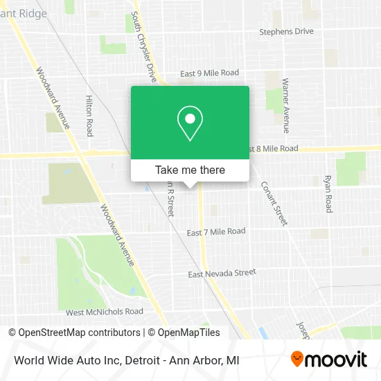 World Wide Auto Inc map