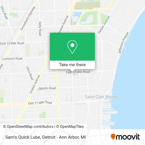 Sam's Quick Lube map