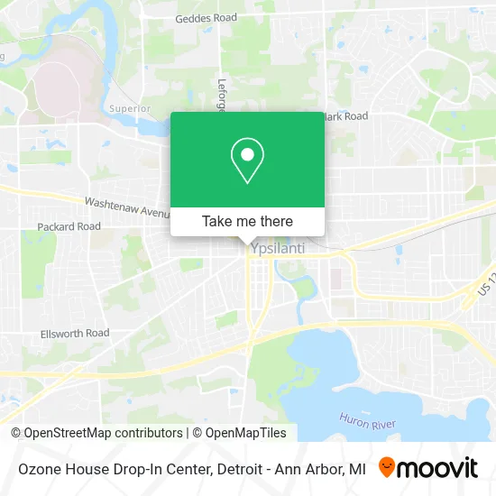 Ozone House Drop-In Center map