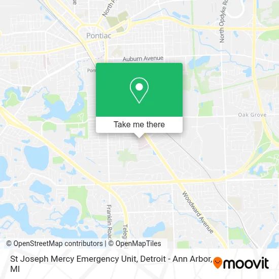 St Joseph Mercy Emergency Unit map