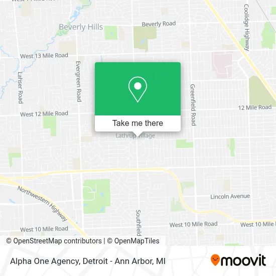 Alpha One Agency map