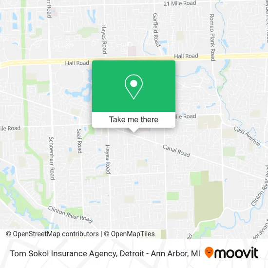 Tom Sokol Insurance Agency map