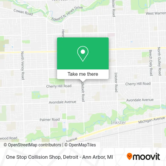 One Stop Collision Shop map