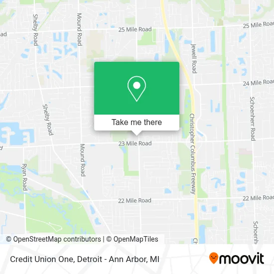 Credit Union One map
