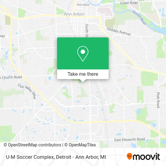 U-M Soccer Complex map