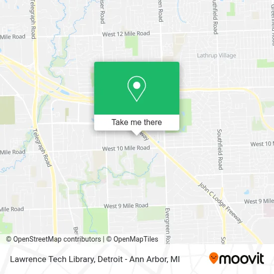 Lawrence Tech Library map