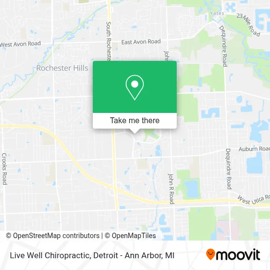 Live Well Chiropractic map