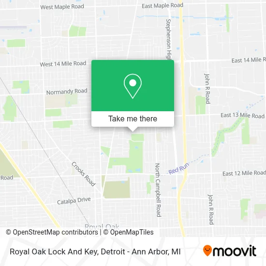 Royal Oak Lock And Key map