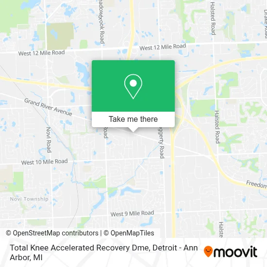 Total Knee Accelerated Recovery Dme map