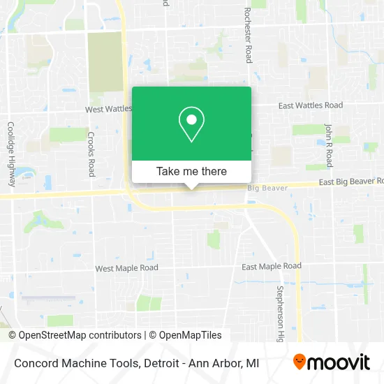 Concord Machine Tools map