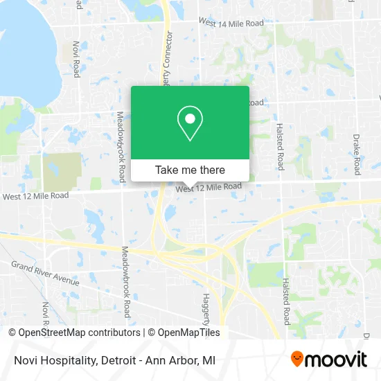 Novi Hospitality map