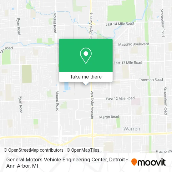 General Motors Vehicle Engineering Center map