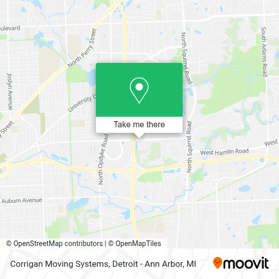 Corrigan Moving Systems map