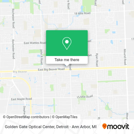 Golden Gate Optical Center map