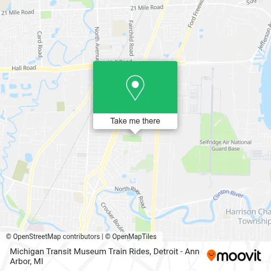 Michigan Transit Museum Train Rides map