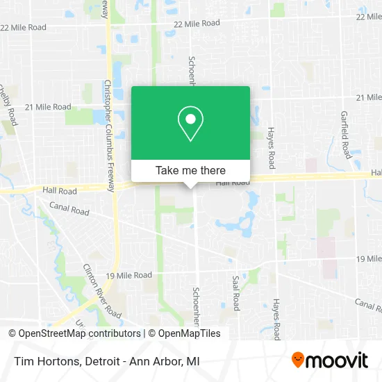 Tim Hortons map