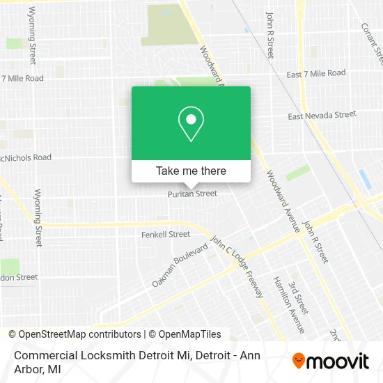 Commercial Locksmith Detroit Mi map