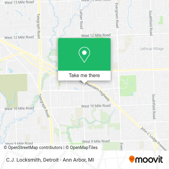 C.J. Locksmith map
