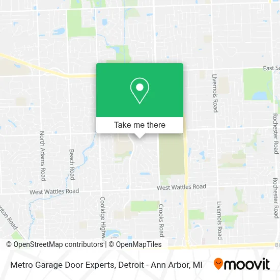 Metro Garage Door Experts map