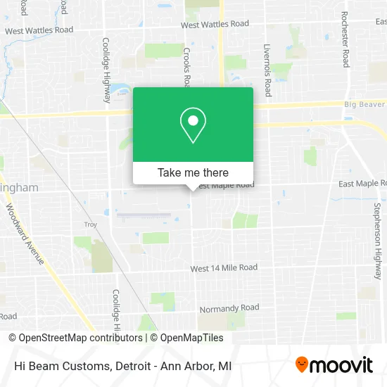 Hi Beam Customs map