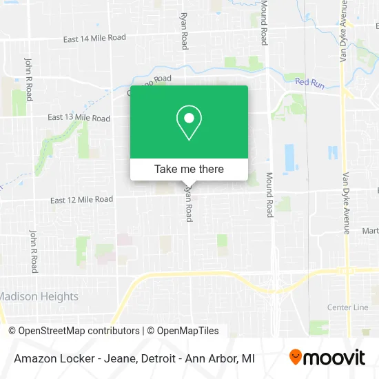 Amazon Locker - Jeane map