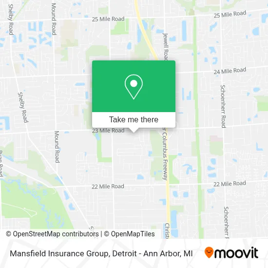 Mansfield Insurance Group map