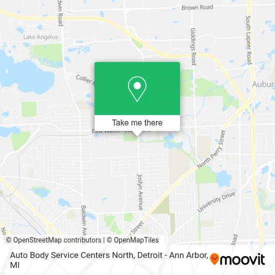 Auto Body Service Centers North map