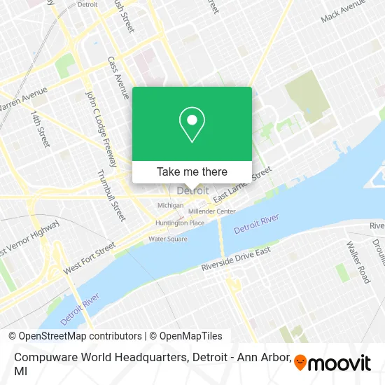 Compuware World Headquarters map