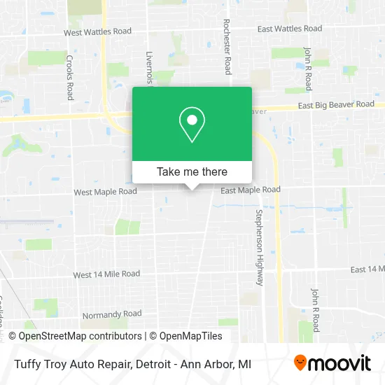 Tuffy Troy Auto Repair map