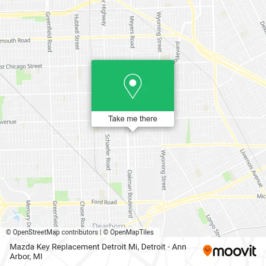 Mazda Key Replacement Detroit Mi map