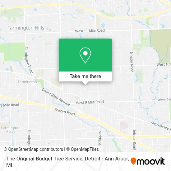 The Original Budget Tree Service map