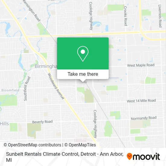 Sunbelt Rentals Climate Control map