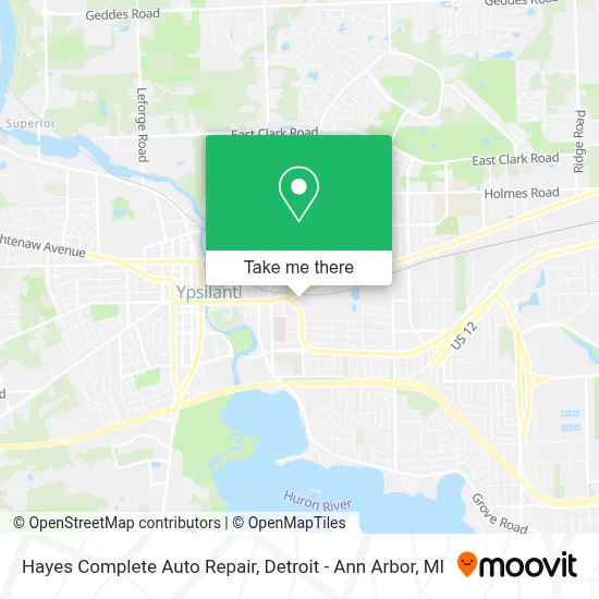 Hayes Complete Auto Repair map