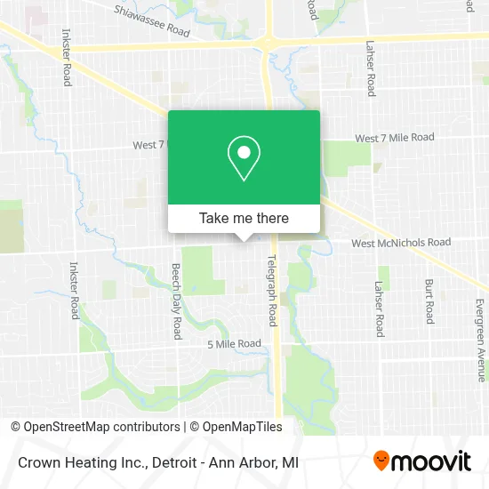 Crown Heating Inc. map