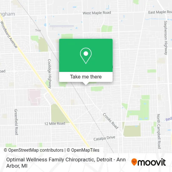 Optimal Wellness Family Chiropractic map