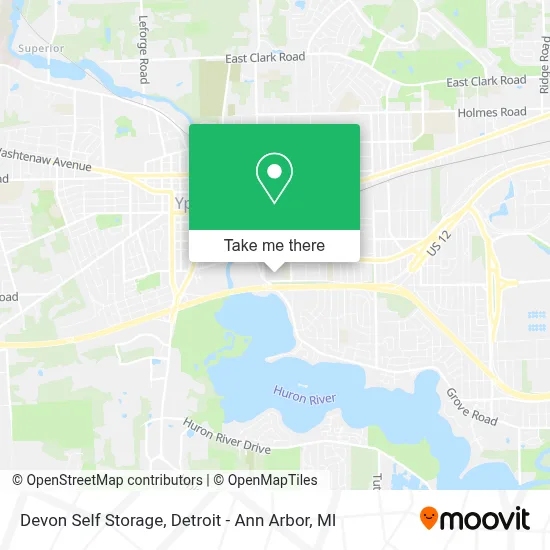 Devon Self Storage map