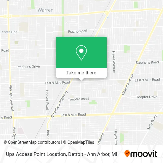 Ups Access Point Location map