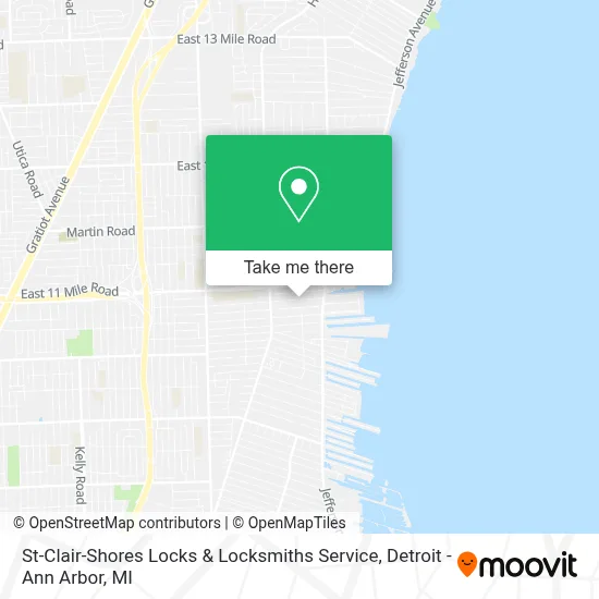 St-Clair-Shores Locks & Locksmiths Service map