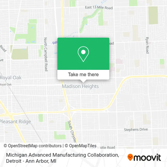 Michigan Advanced Manufacturing Collaboration map
