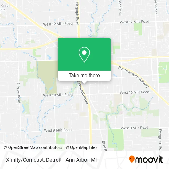 Xfinity/Comcast map